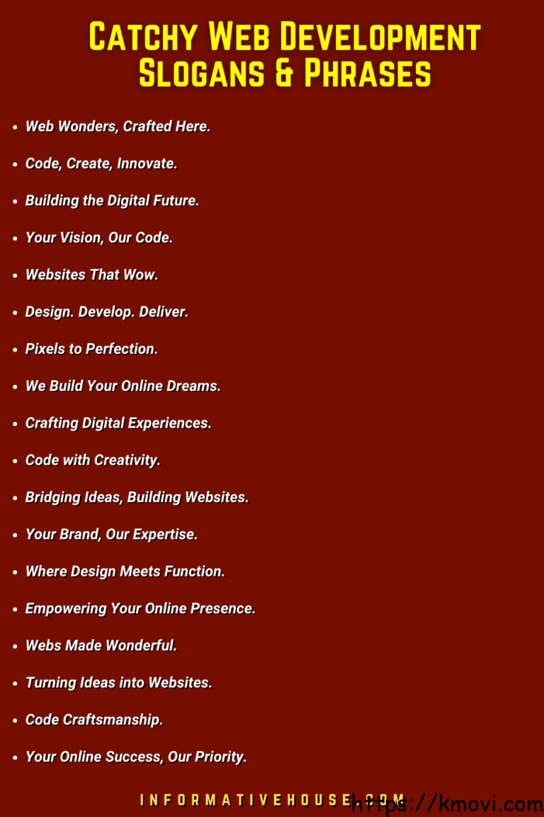 Slogan for Web Development Company